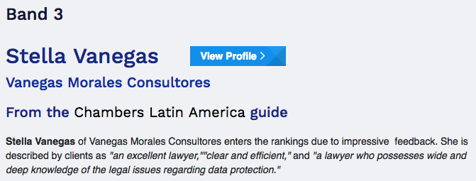 Vanegas Morales es reconocida en el Ranking de Chambers and Partners